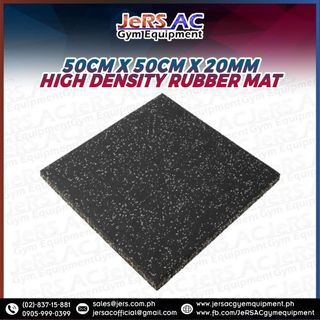 50cm x50cm x 20mm High Density Pure Rubber Mat– JeRS AC Gym Equipment
