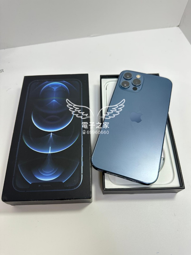 完美512😍)Apple Iphone 12 pro 512gb 藍12pro 香港行貨雙卡, 手提電話