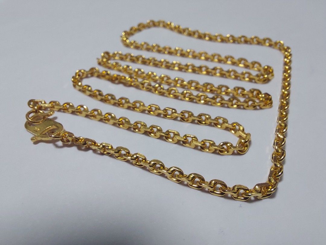 Gold rolo sale chain necklace