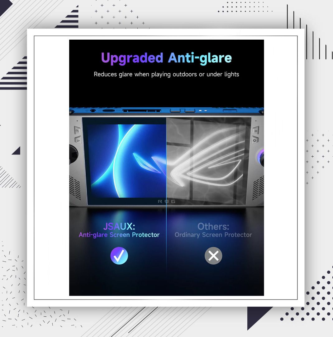 [ 2 Pack ] JSAUX Anti Glare Screen Protector for ASUS ROG Ally with