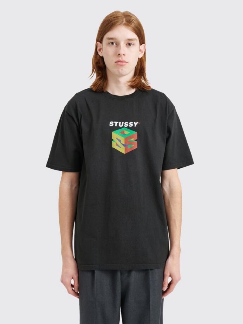 STUSSY S64 PIGMENT DYED T-SHIRT BLACK XL-