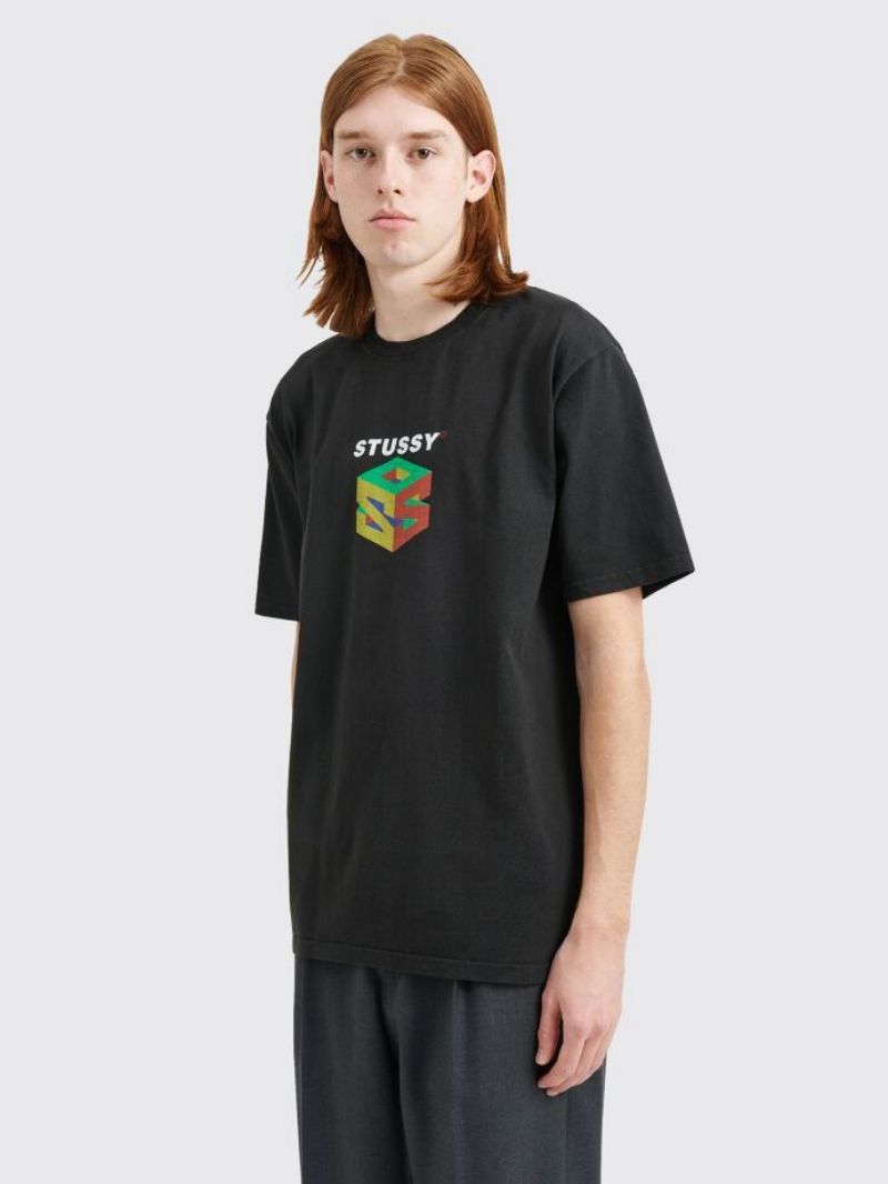 外國預訂2色選Stussy S64 Pigment Dyed tee 短袖拼色方塊logo tee, 男