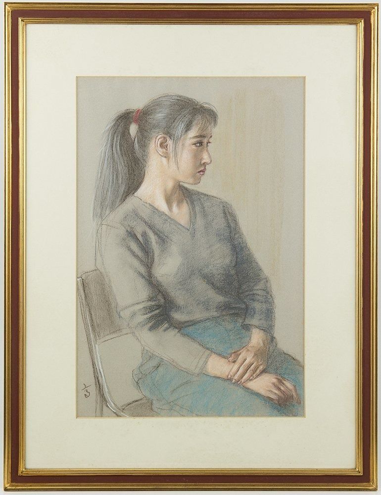 高塚省吾、〈南寄りの風〉、希少画集画、高級新品額・額装付、状態良好