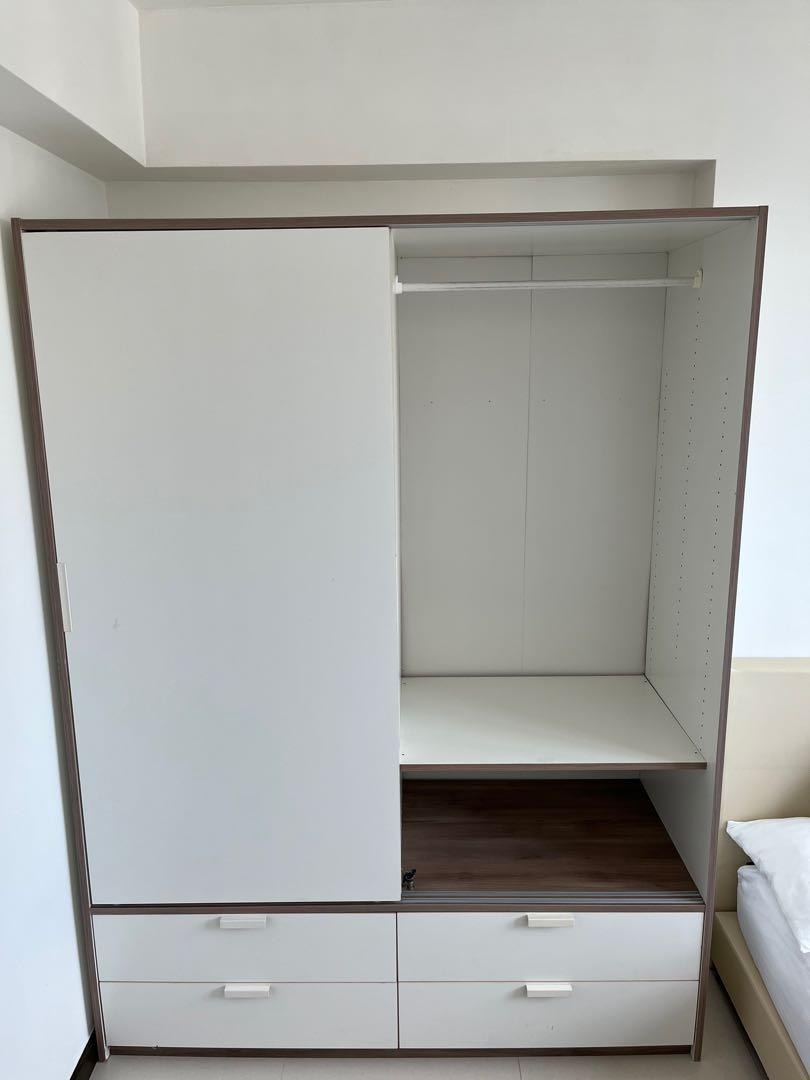 As Good As New IKEA TRYSIL Wardrobe with Drawers