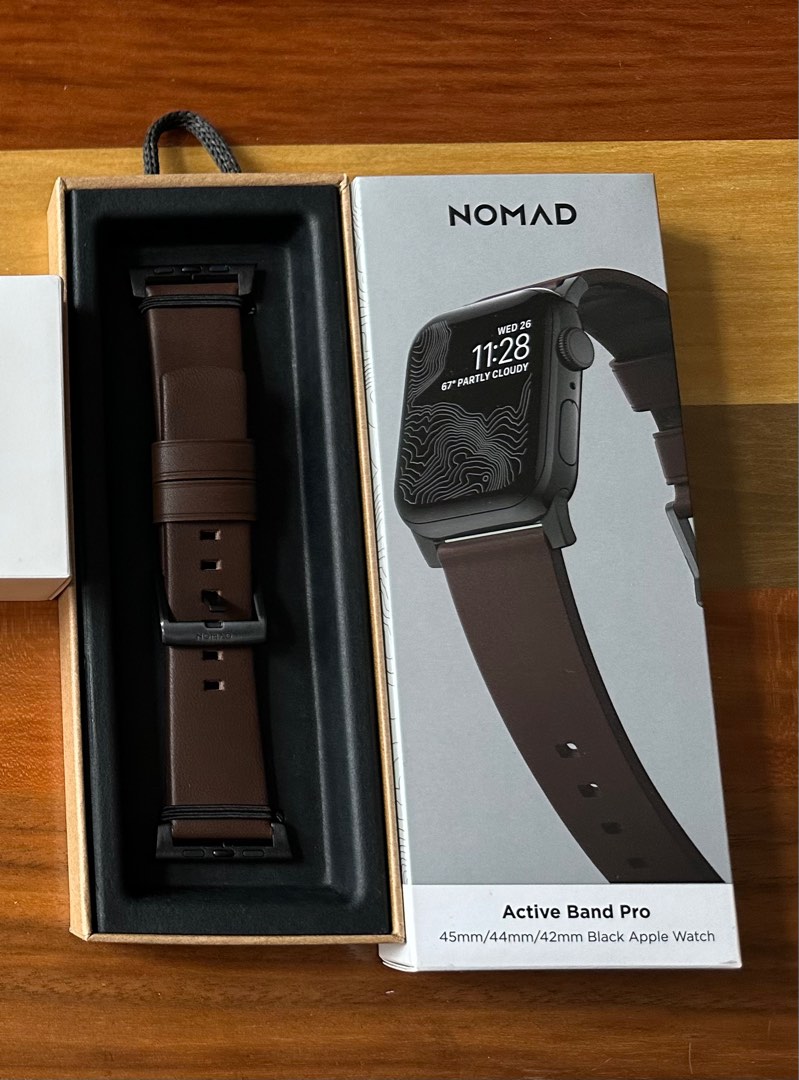 全新Apple Watch 錶帶Nomad Active Band Pro Brown leather black