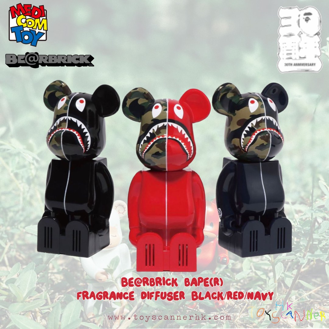 預訂Pre-Order) BE@RBRICK BAPE(R) FRAGRANCE DIFFUSER BLACK/RED/NAVY