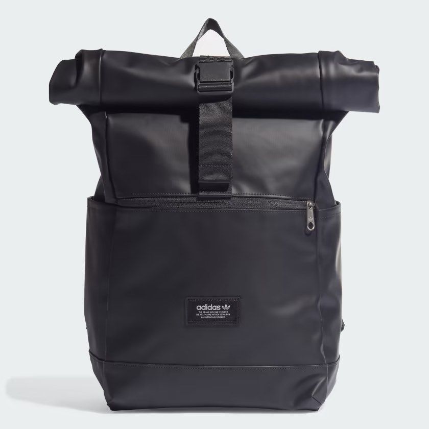Adidas roll top backpack black store