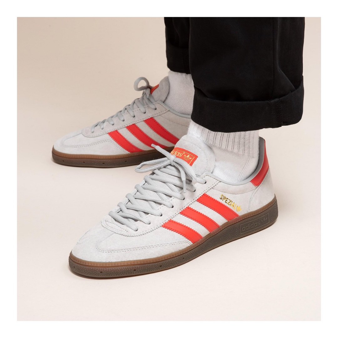 Adidas Handball Spezial 'Grey Two/Hi-Res Red' on Carousell