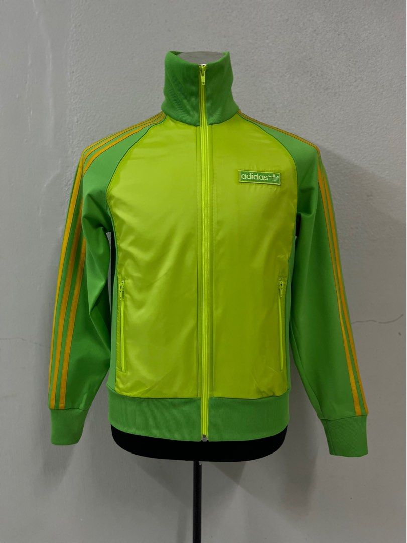 Adidas Men s Small 90s Jacket Neon Lime Green Men s Fashion