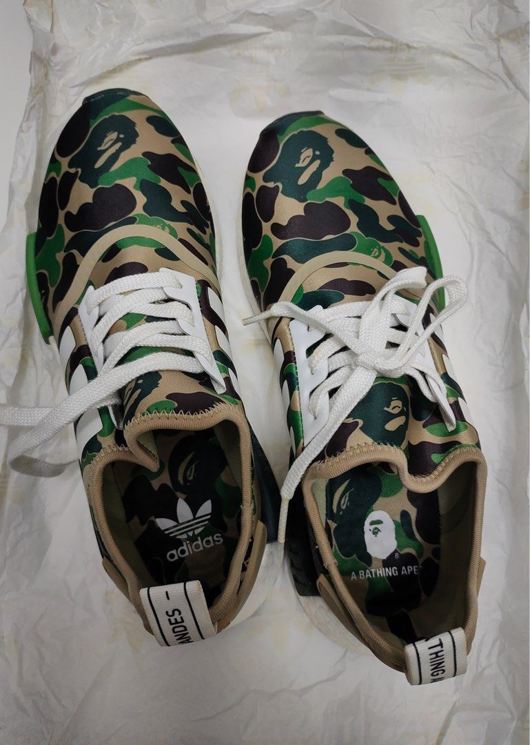 Adidas nmd on sale x bape olive