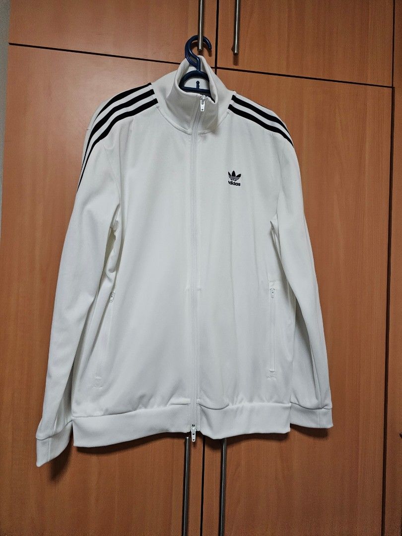 Adidas White jacket Men s Fashion Coats Jackets and Outerwear