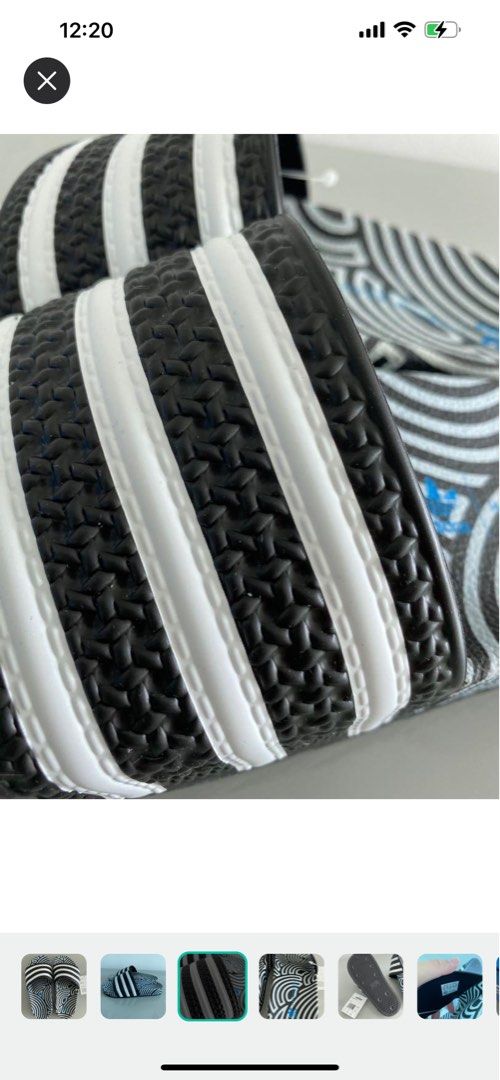 ADIDAS Women s Adilette Hirocoledge Slides Slippers in Black White