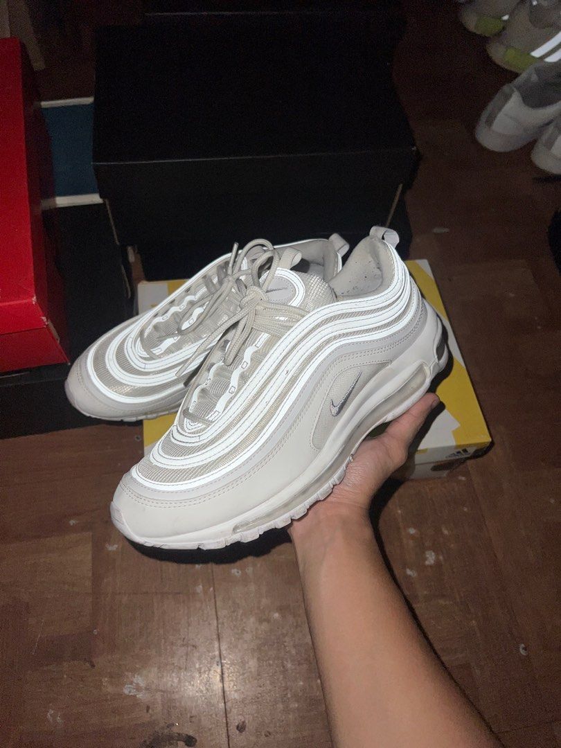 Nike air max 97 triple best sale white reflective