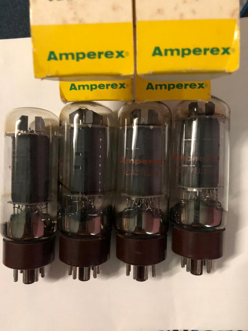 Amperes美國舊庄真空管6CA7/EL34全正常收藏品, 音響器材, 其他音響配件