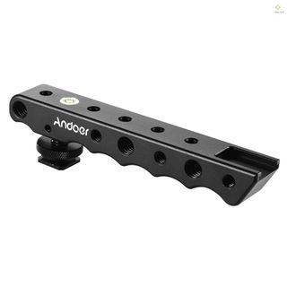 Andoer Video Top Handle Handgrip Stabilizing Grip w/ Cold Shoe + Bubble Level for  DSLR Camera Camcorder
