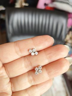 Anting tusuk Sterling silver 925 belakang karet