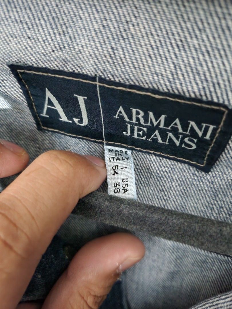 Mens armani hotsell denim jacket