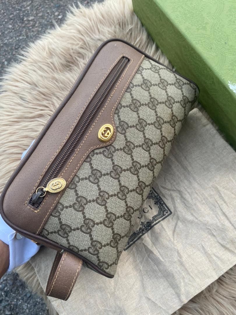 Authentic gucci toiletries pouch, Luxury, Bags & Wallets on Carousell