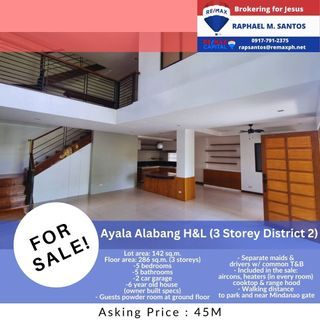 Ayala Alabang Muntinlupa House and Lot for Sale