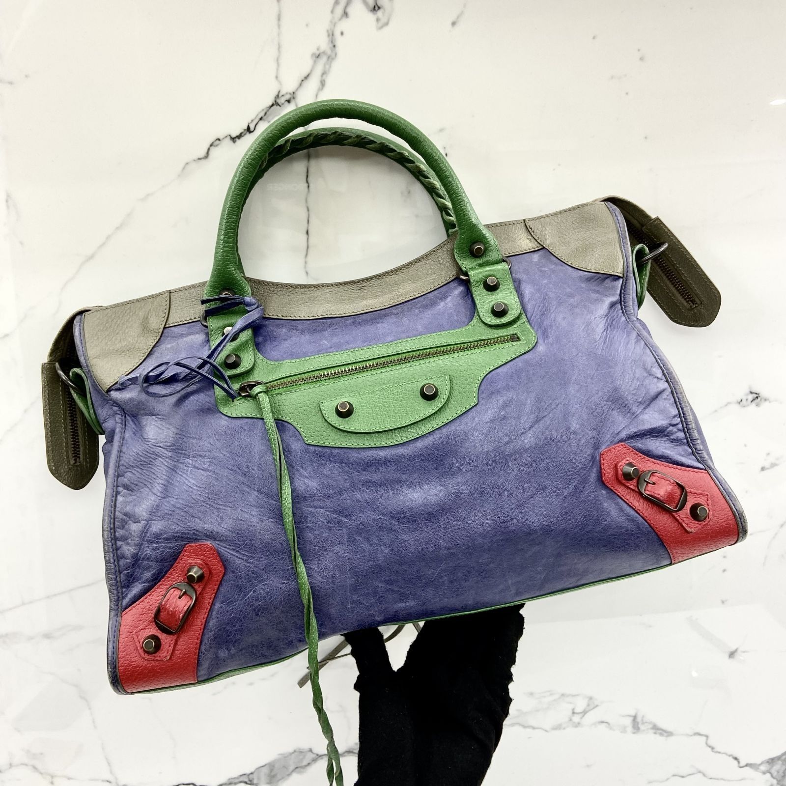 バッグ BALENCIAGA The City 2way Bag 115748 Bag BALENCIAGA the City Bag Black Leather 2way 115748 Y2K