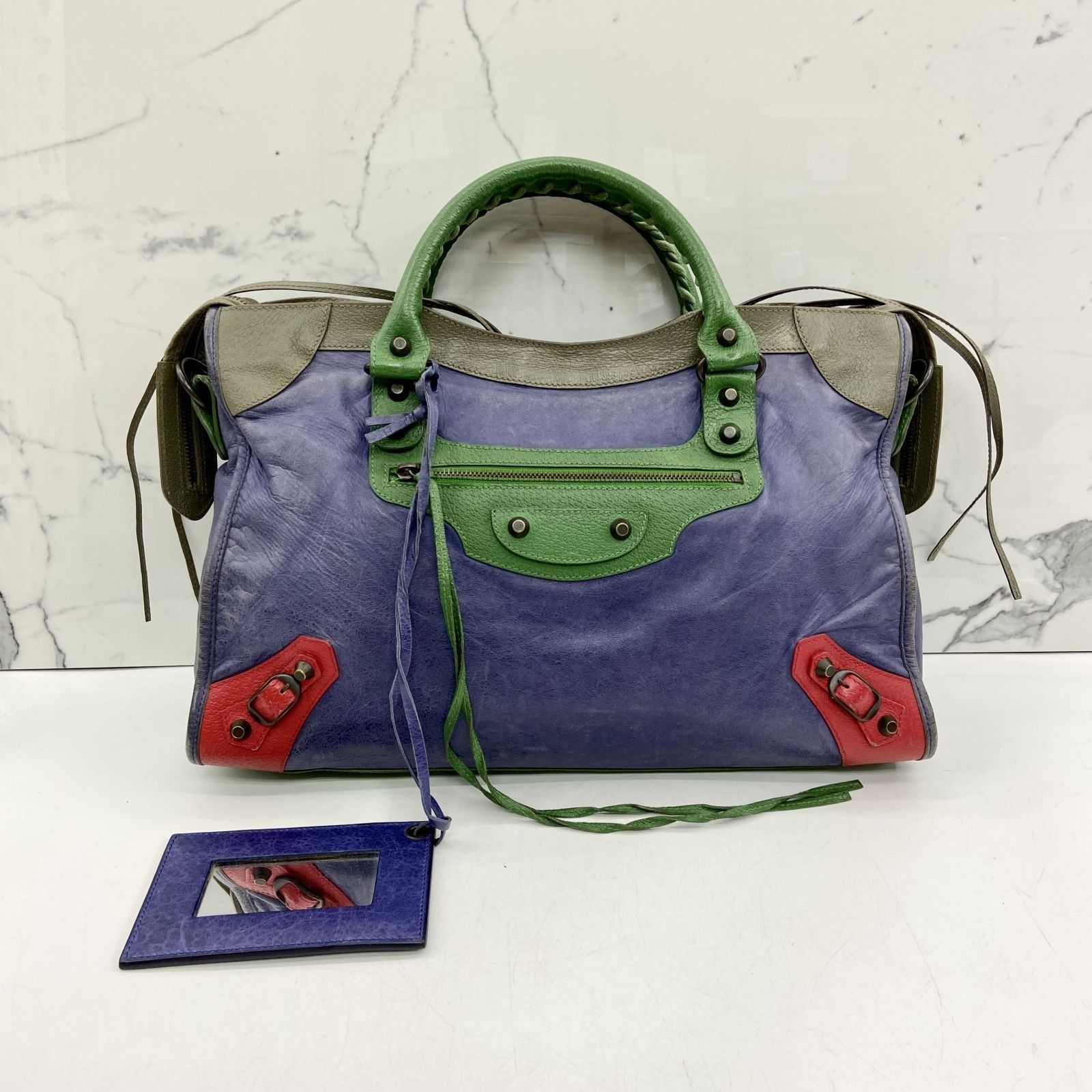 BALENCIAGA 115748 MULTICOLOUR THE CITY 2 WAY HANDBAG 237023685 TI