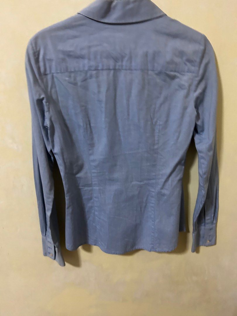 Blue button down (Category: Blouses) located in Quezon City. Submitted by agathasells (Listing ID 1250492179, Image 2). Description: .