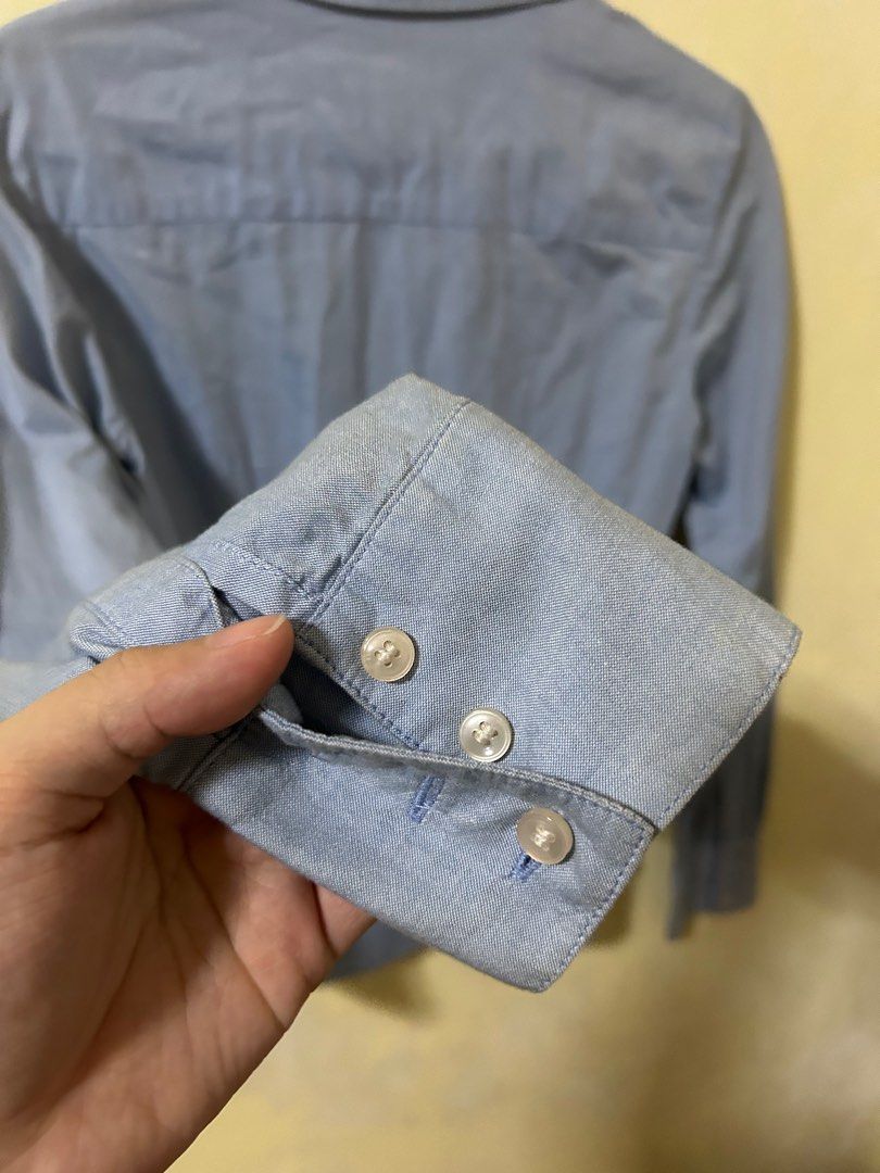 Blue button down (Category: Blouses) located in Quezon City. Submitted by agathasells (Listing ID 1250492179, Image 3). Description: .