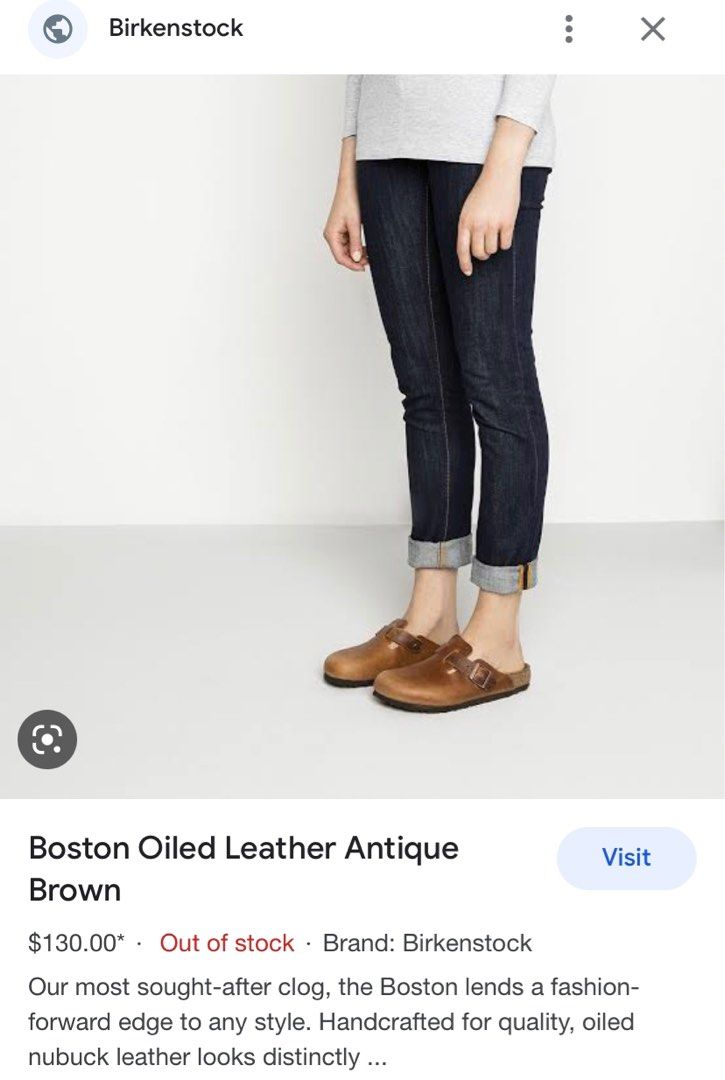 Birkenstock boston oiled hotsell leather antique brown