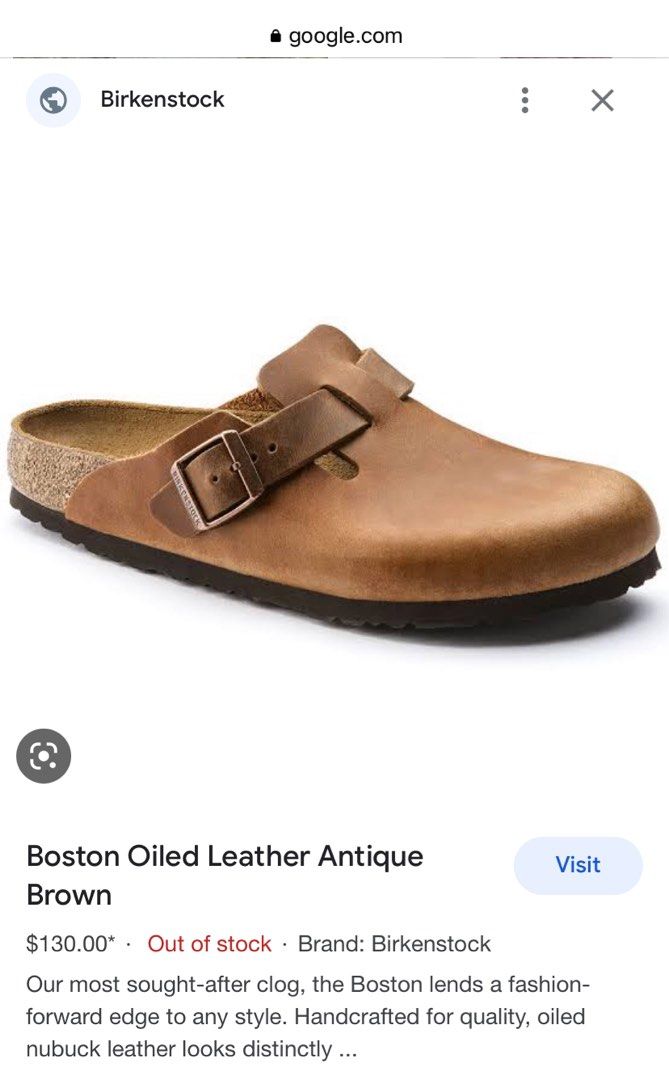 Birkenstock boston oiled leather antique brown discount