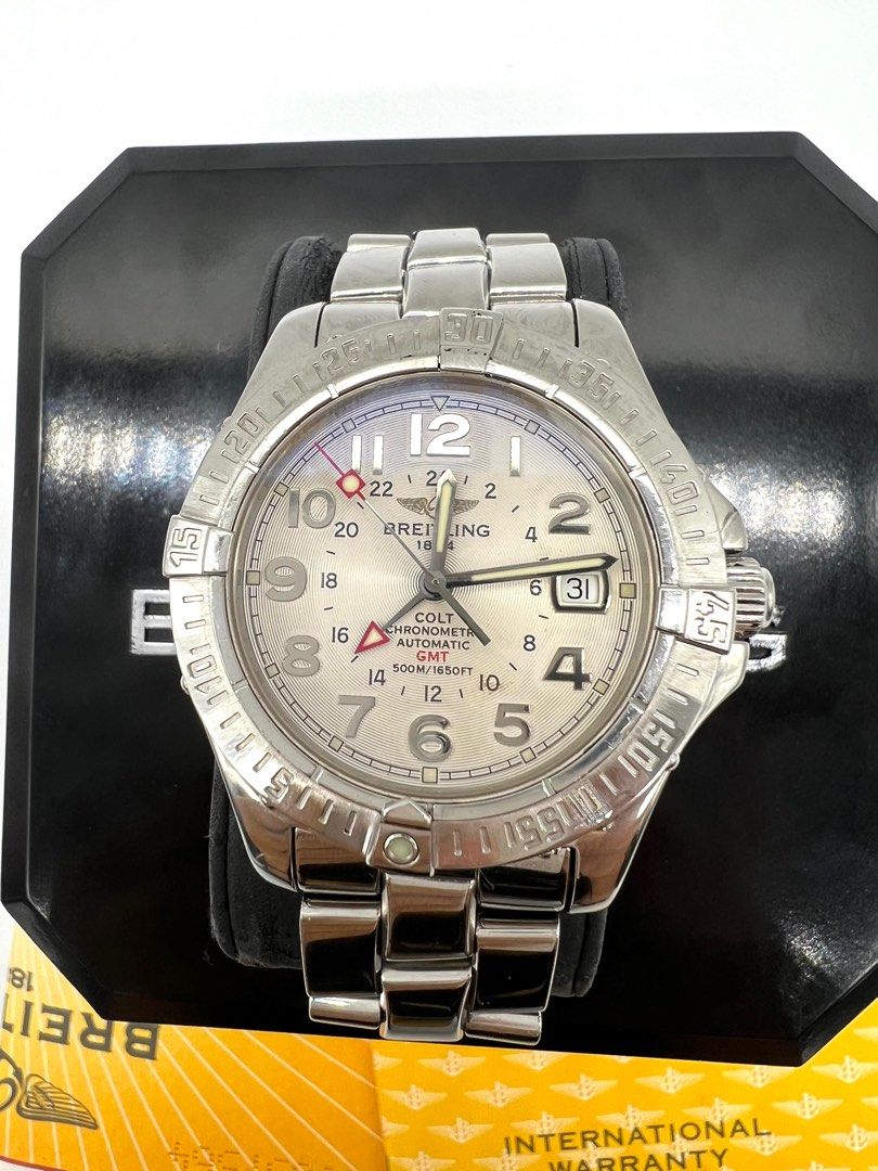 Breitling Colt GMT White Dial Automatic Steel Mens Watch A32350