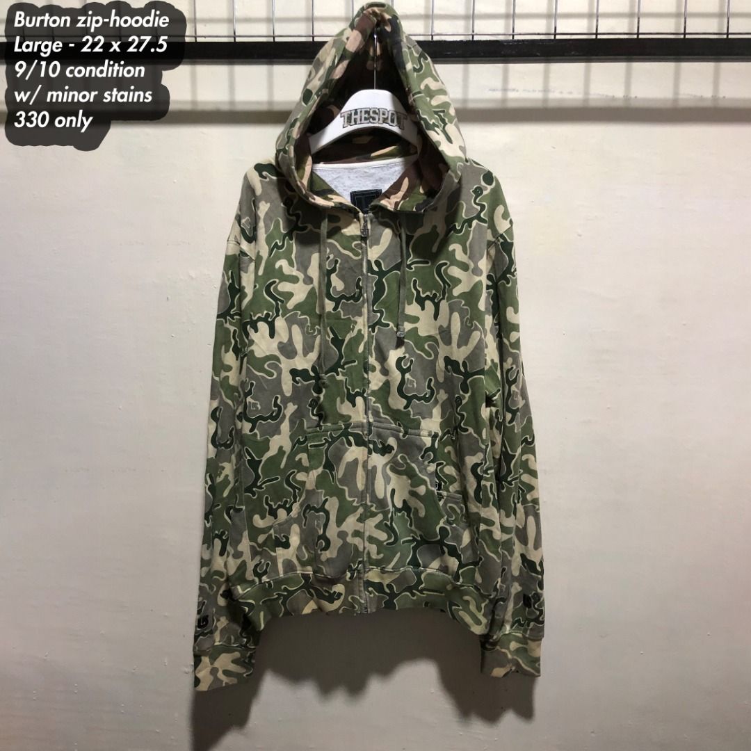 Burton camouflage hoodie Men s Fashion Coats Jackets and
