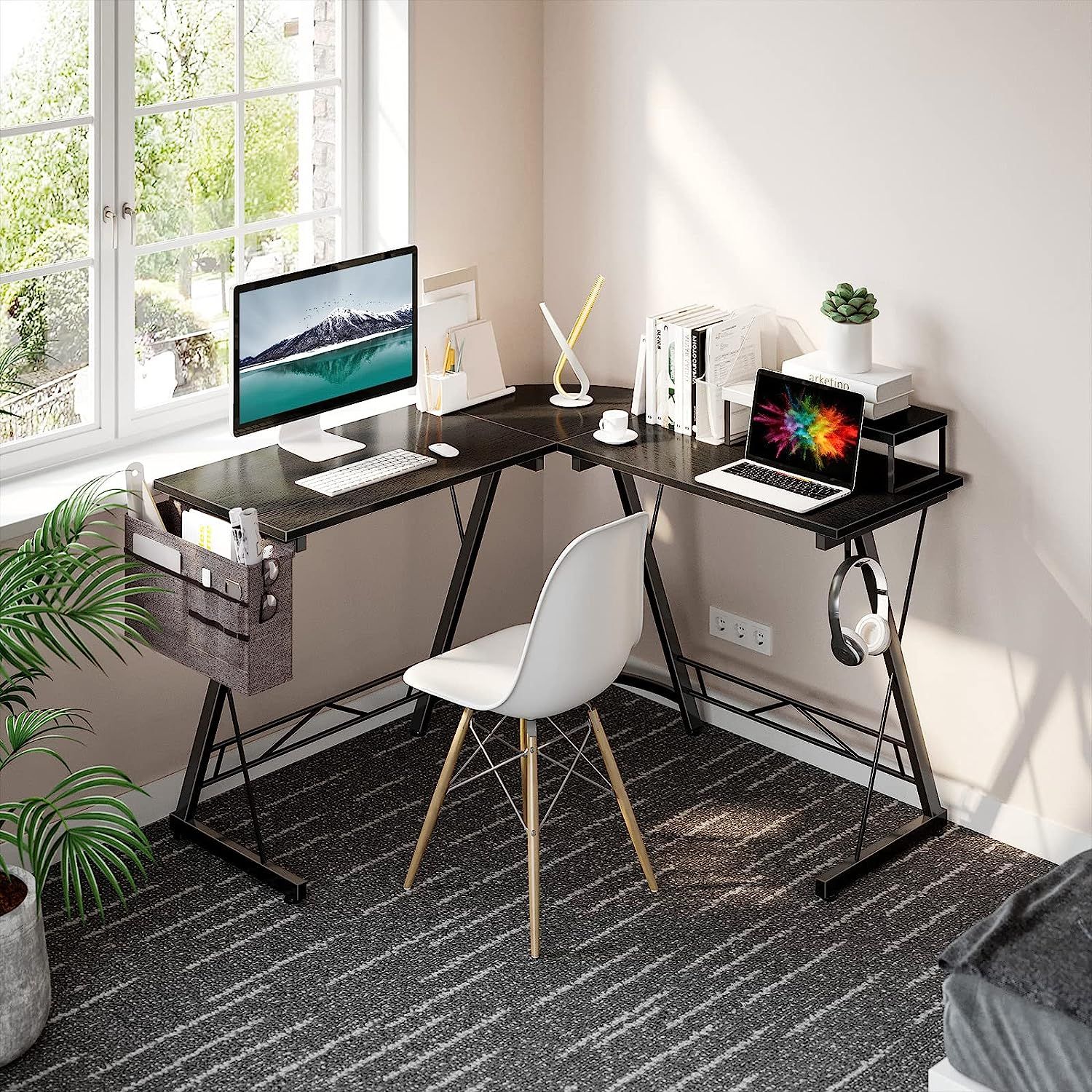 Round computer desk sale
