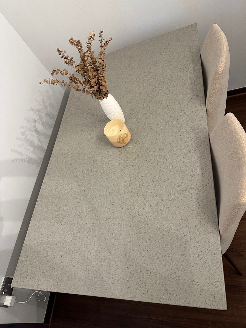 Celini dining table - Kay Grey Quartz, Furniture & Home Living ...