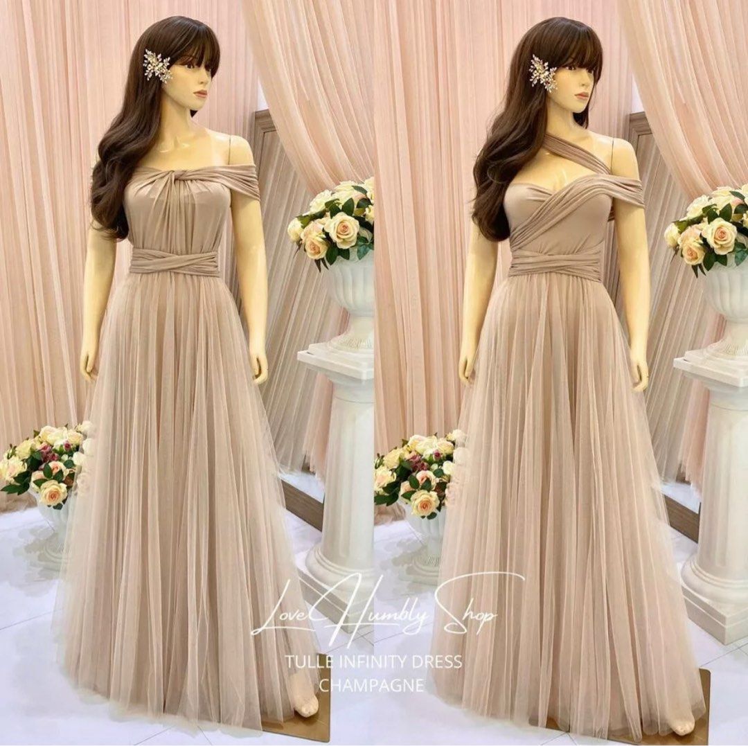 Champagne sale infinity dress