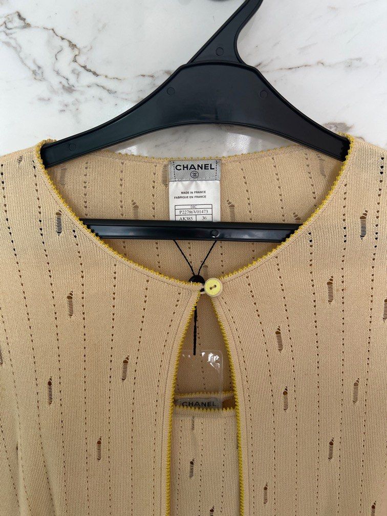 Chanel vintage sweater and tank top cream Women s Fashion Tops