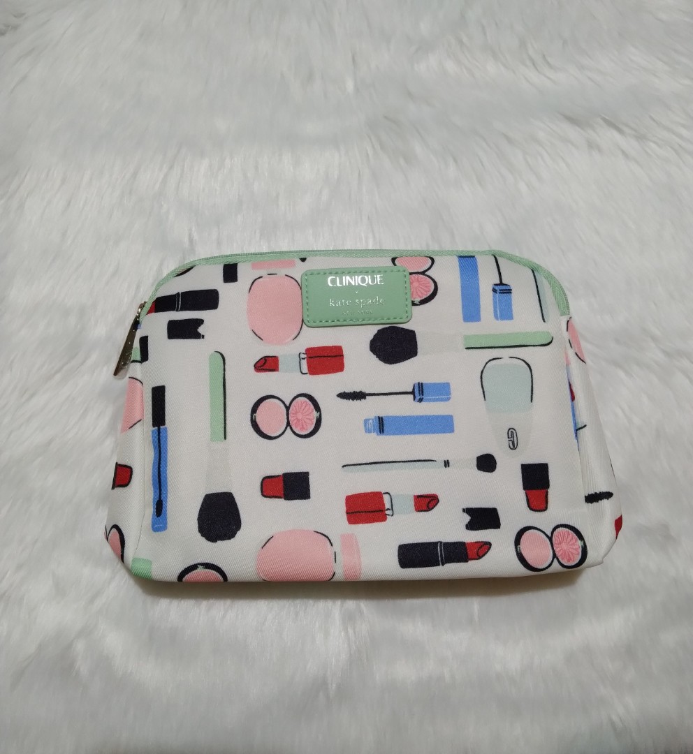 Clinique X Kate Spade Makeup Bag NEW 2023 Cosmetic Toiletry Pouch