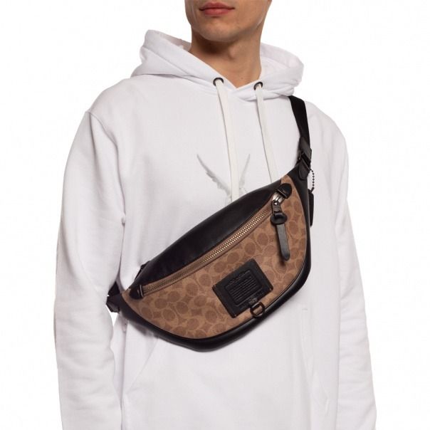 Coach Rivington Belt Bag In Signature Canvas Men Crossbody Sling Waist Bag Luxury Bags Wallets on Carousell