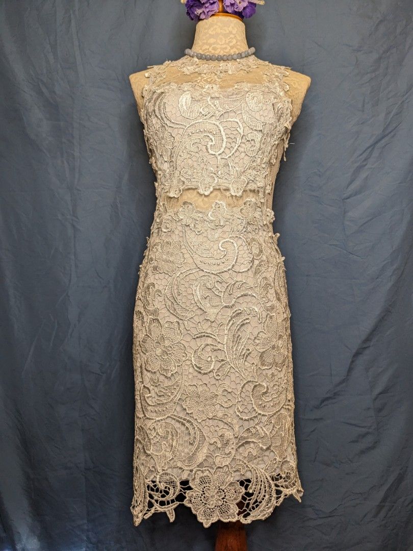 Cocktail dress embroid lace see true backless. (Category: Dresses) located in Makati City. Submitted by itemsonsale.itemsonsale (Listing ID 1250445178, Image 3). Description: cocktail party dress. embroid see true body tycoon light powdered Blue size S/M.