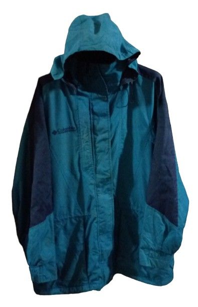 Columbia Double Whammy Wind breaker water resist removable hoodie Two tone full zip jacket Unisex Authentic Men s Fashion Coats Jackets and Outerwear on Carousell