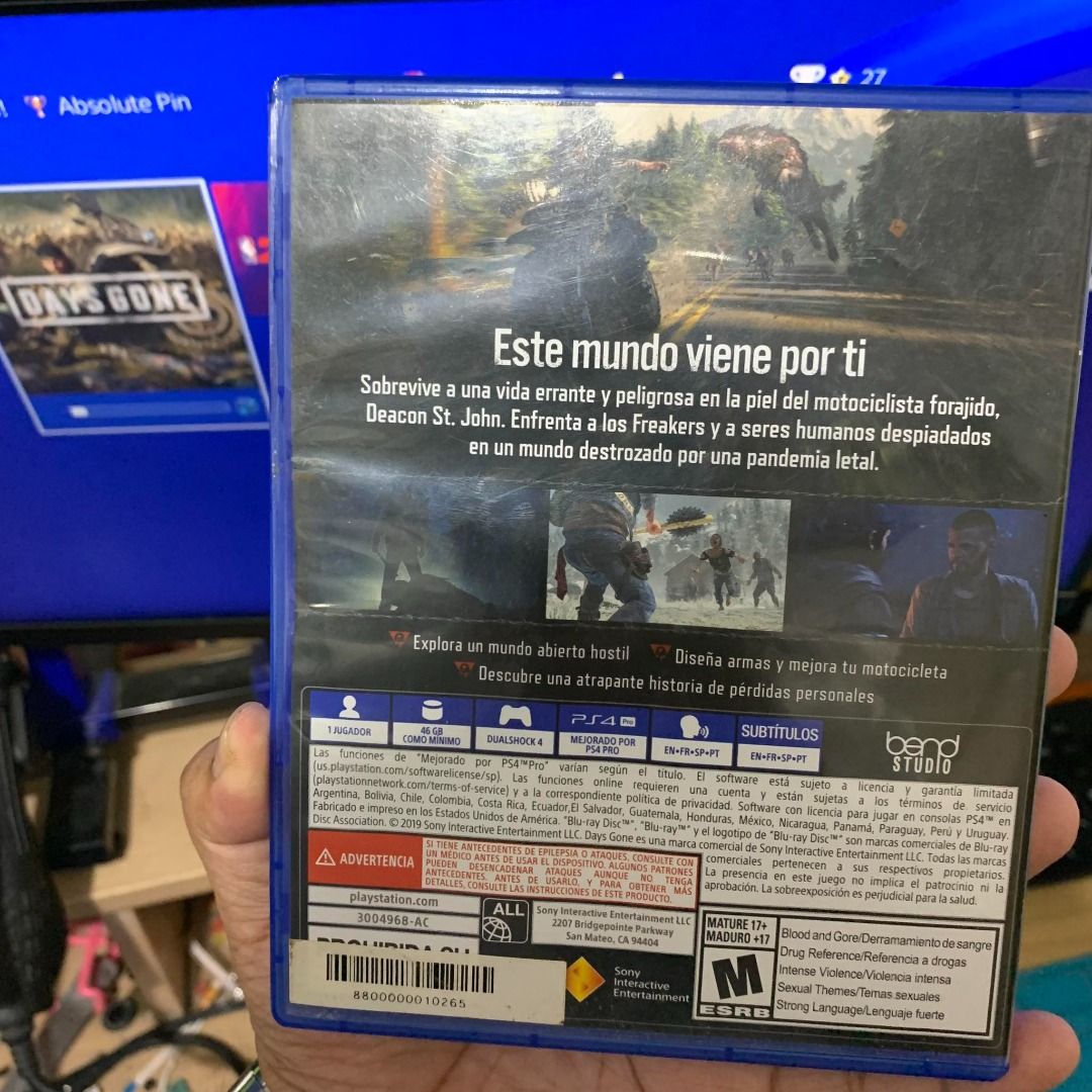 Days Gone PS4 Game Video Gaming Video Games PlayStation on