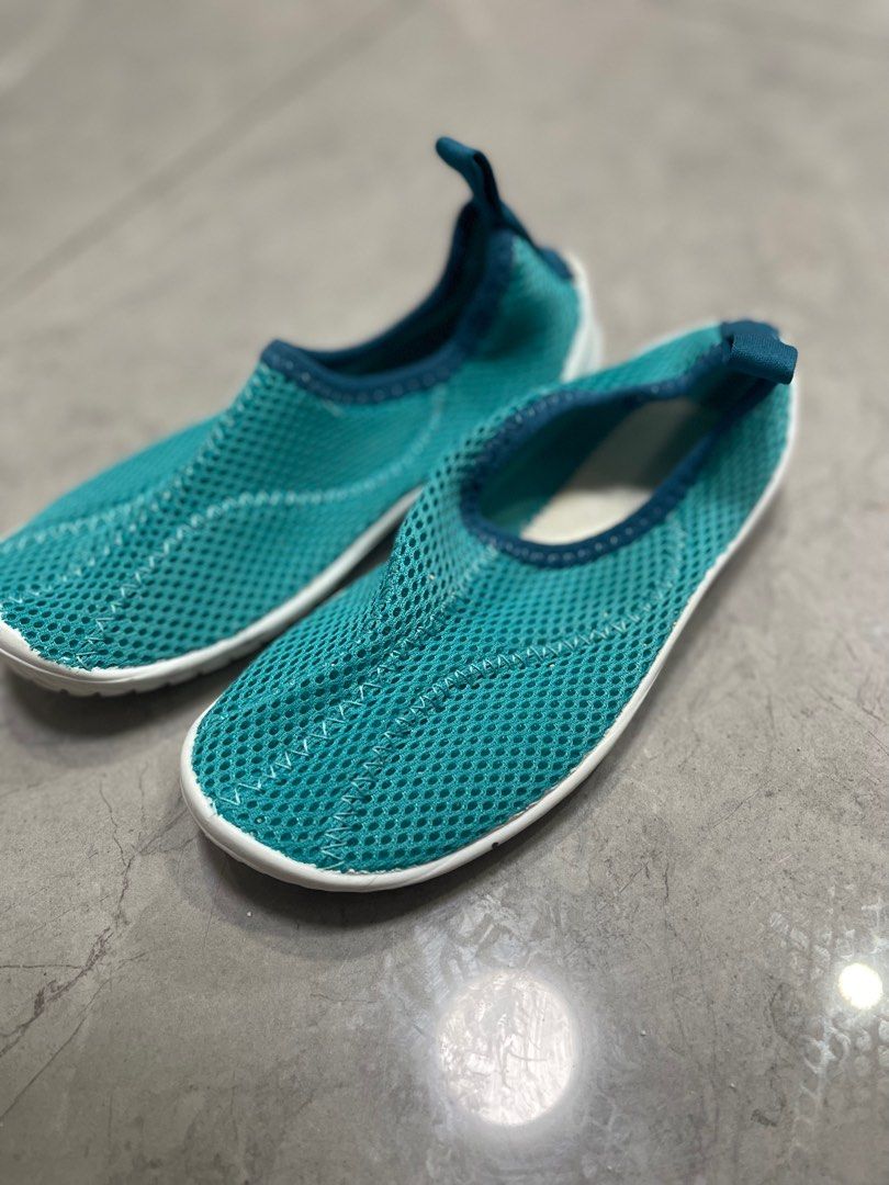 Decathlon Aquashoes -turquoise /swimming shoes on Carousell