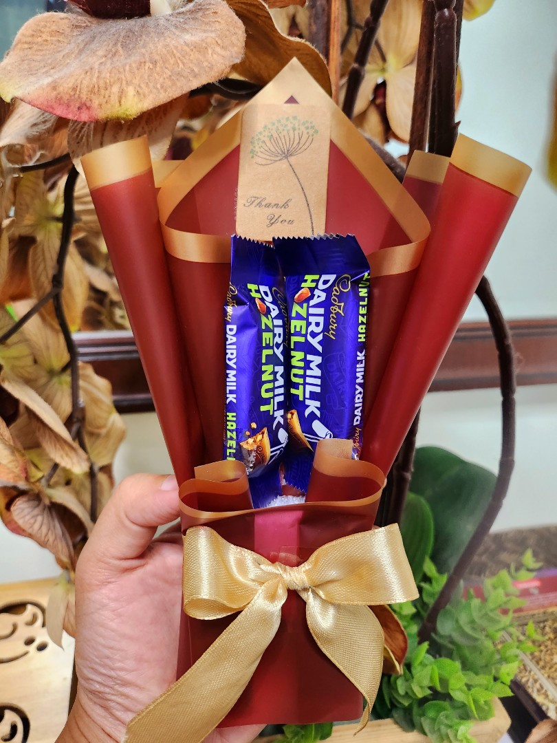Mini Coklat Bouquet Bajet RM10Pink - Choco Wrapper Gift