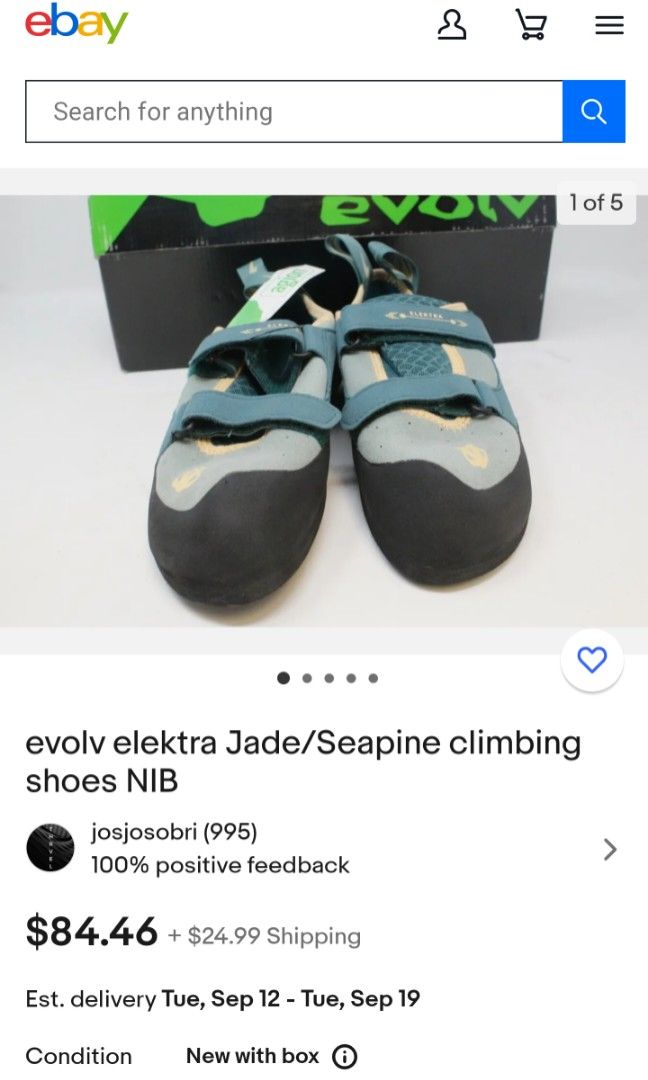 EVOLV climing shoes US7.5 EUR38 Sports Equipment Other Sports