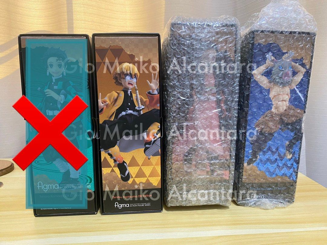 Figma DX Version - Kimetsu No Yaiba / Demon Slayer (Category: Figurines & Statues) located in Lucena. Submitted by giomaiko626 (Listing ID 1242048987, Image 2). Description: All Authentic. All MISB. All on-hand. Kimetsu no Yaiba / Demon Slayer Set Price: ₱9,900 Individual Price: ₱3,600 each MISB figma 508-DX: Nezuko Kamado DX Edition MISB figma 522-DX: Zenitsu Agatsuma DX Edition MISB figma 533-DX: Inosuke Hashibira DX Edition ___________________