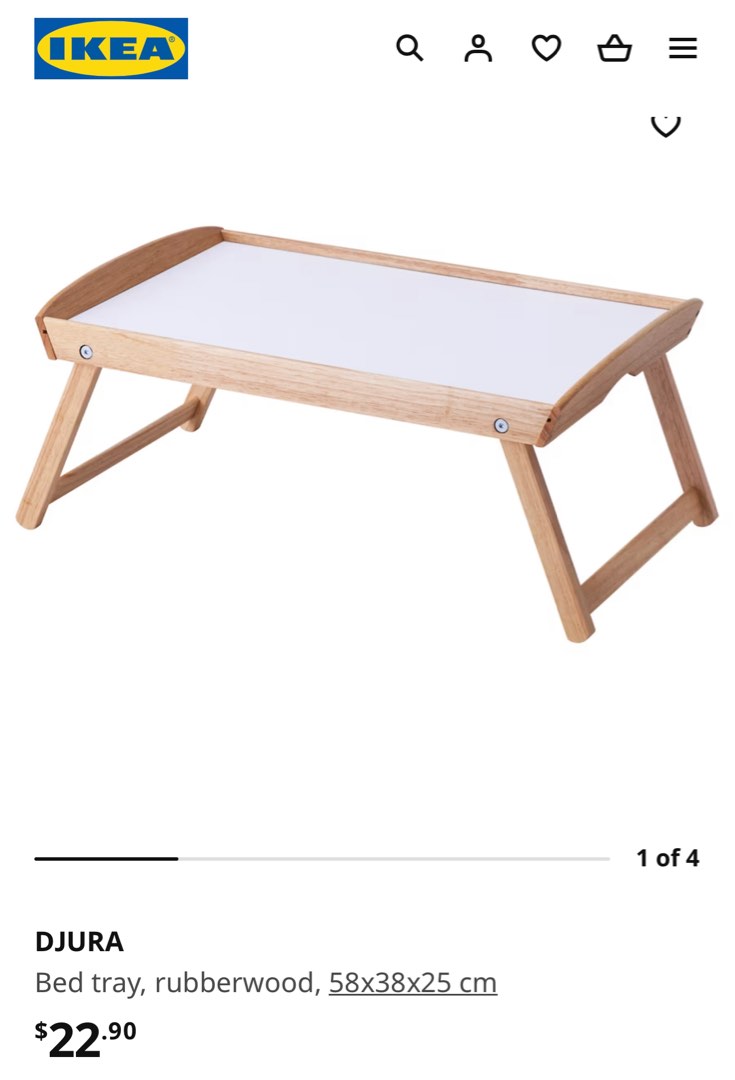 Foldable Table Djura ikea, Furniture & Home Living, Furniture, Other