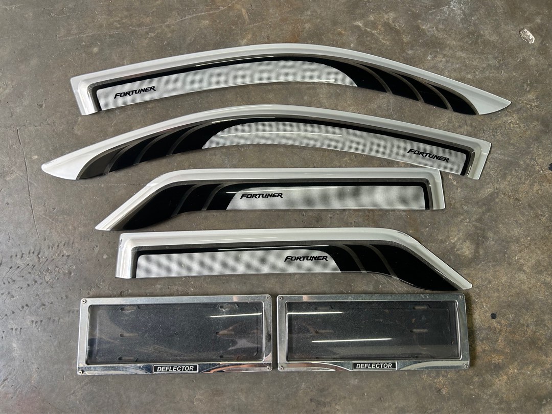 Fortuner gen 2 visor and plate protector, Car Parts & Accessories, Body ...