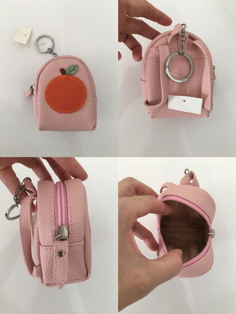 Buy Premium coin purse small coin bag mini wallet change purse pouch with  zipper key ring triple keychain card holder strong PU leather bulk for  women men use as gift expuisite present