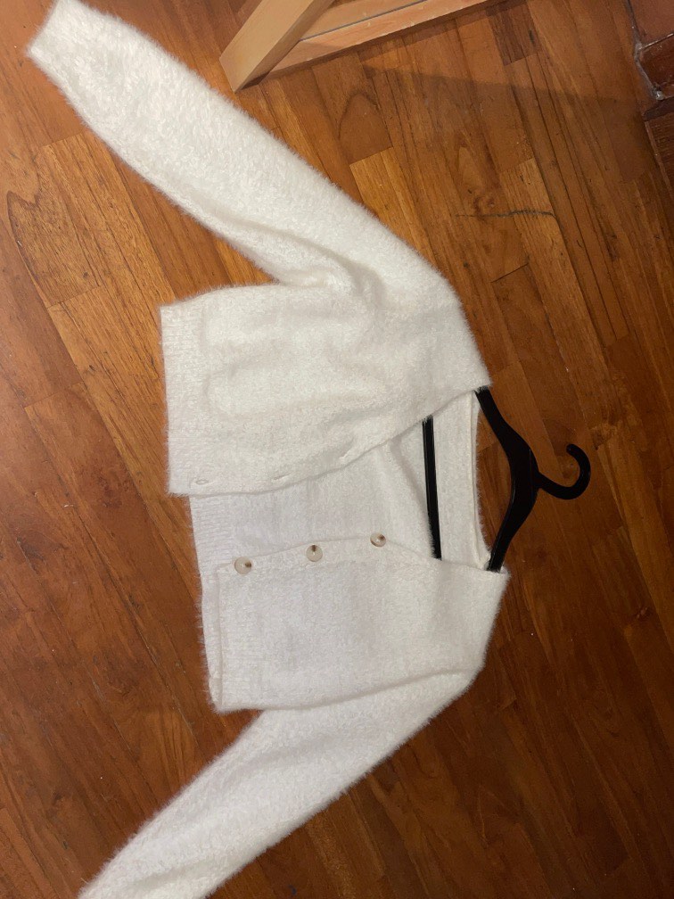 Fuzzy White Cardigan Babies Kids Babies Kids Fashion on