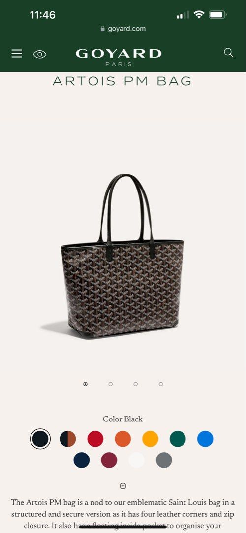 GOYARD Goyardine Artois PM Black 1288896