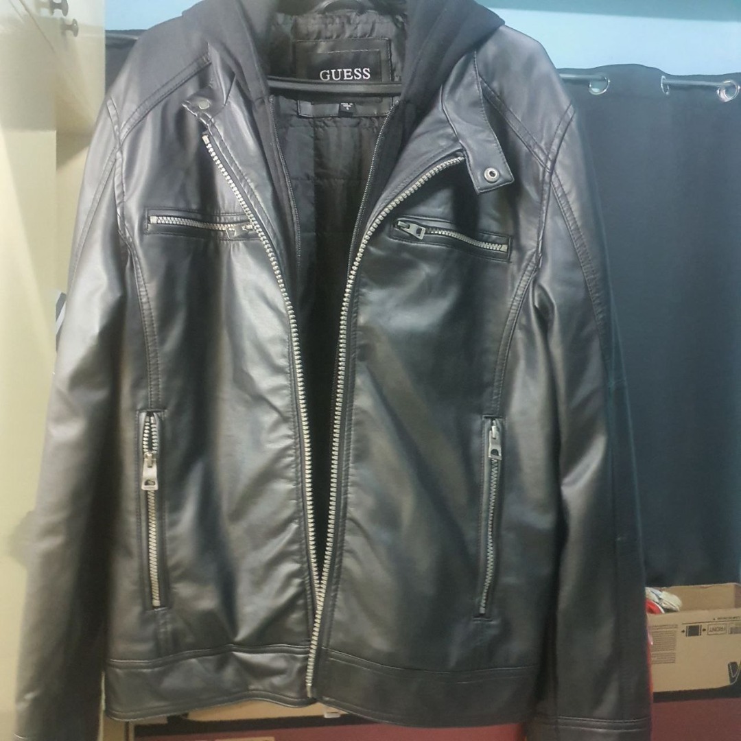 Guess Leather Jacket Men s Fashion Coats Jackets and Outerwear